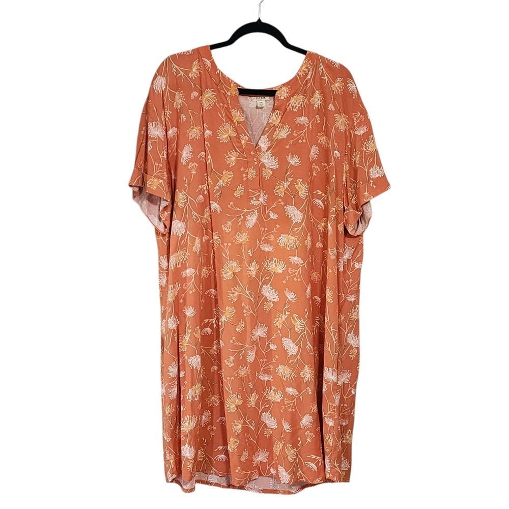 a.n.a Rust Floral Midi Dress